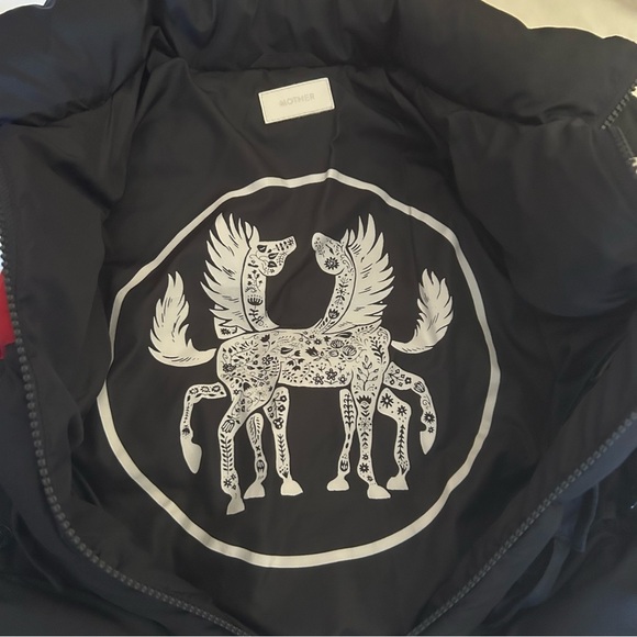 MOTHER the big Rib Puffer waist jacket women's SZ XS Navy goose down warmth - Picture 15 of 15